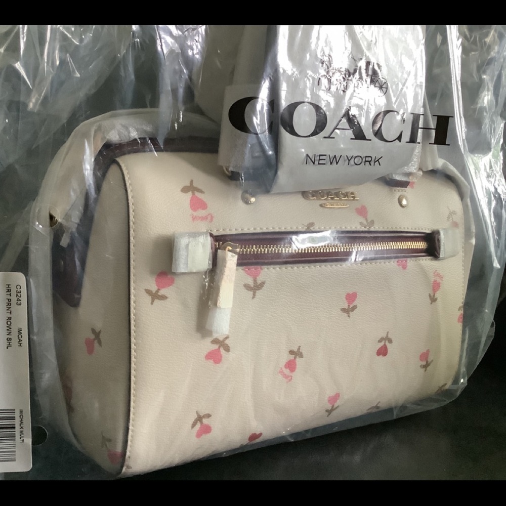 COACH Heart print Rowan satchel